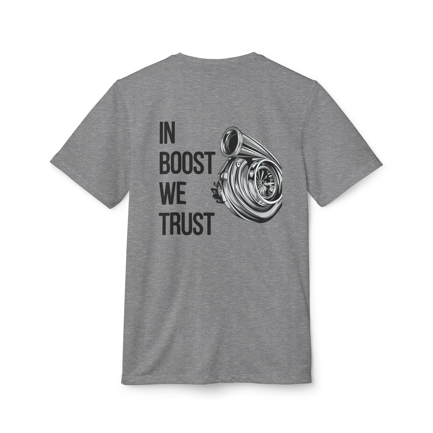 Camiseta deportiva unisex Adidas «In Boost We Trust Edition» de Revolution Society