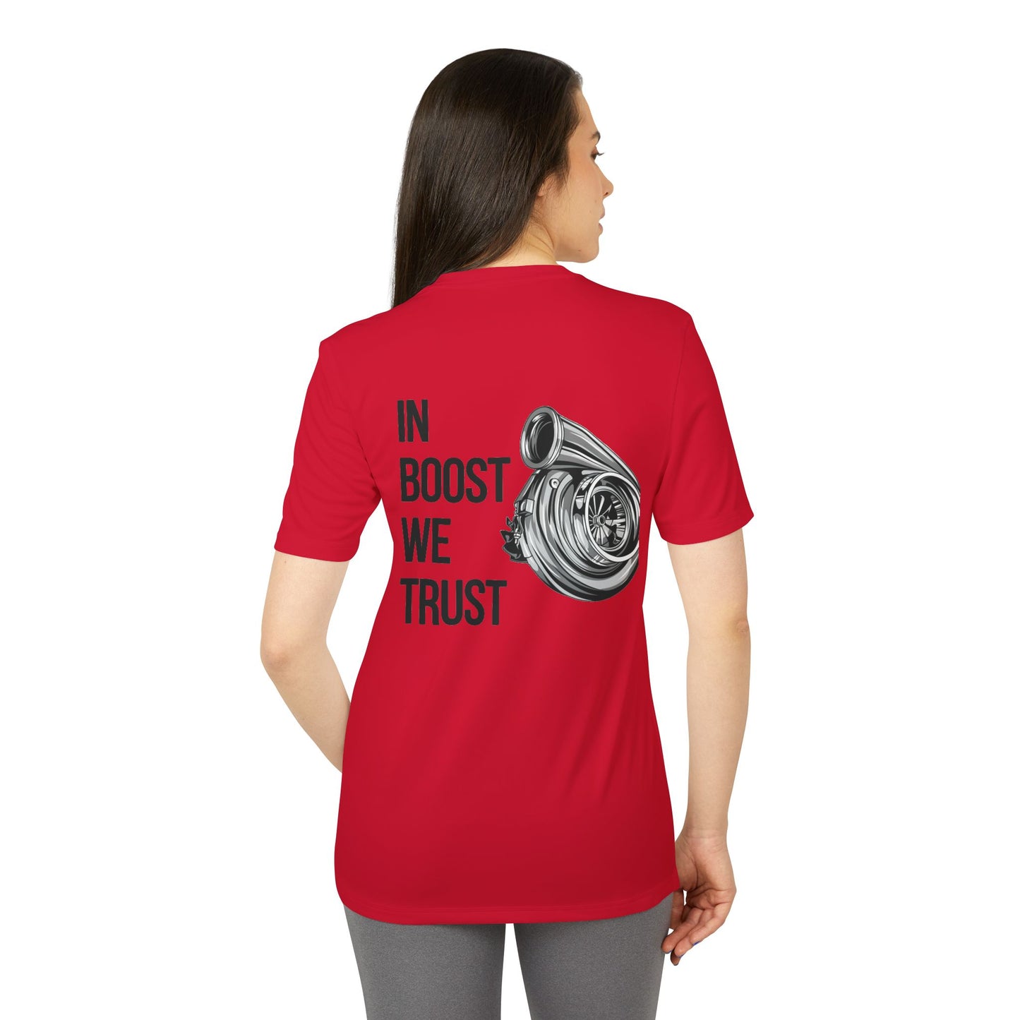 Camiseta deportiva unisex Adidas «In Boost We Trust Edition» de Revolution Society