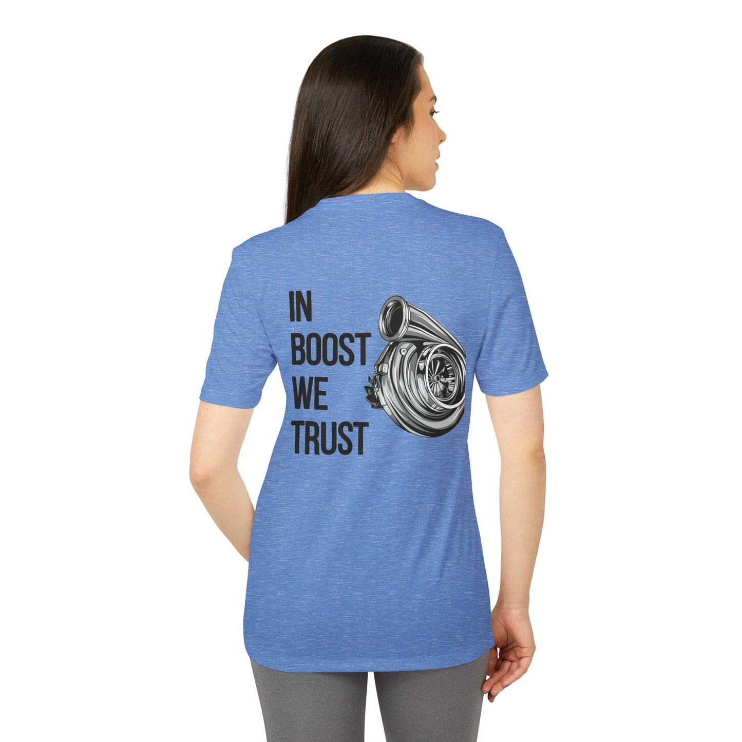 Camiseta deportiva unisex Adidas «In Boost We Trust Edition» de Revolution Society