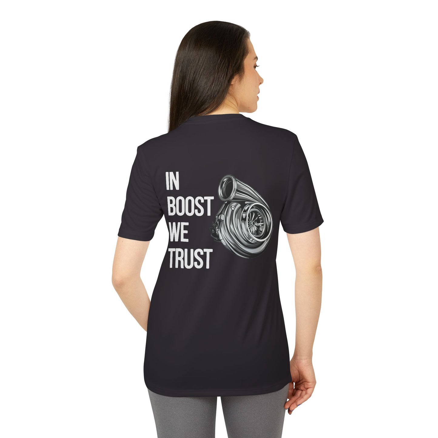Camiseta deportiva unisex Adidas «In Boost We Trust Edition» de Revolution Society