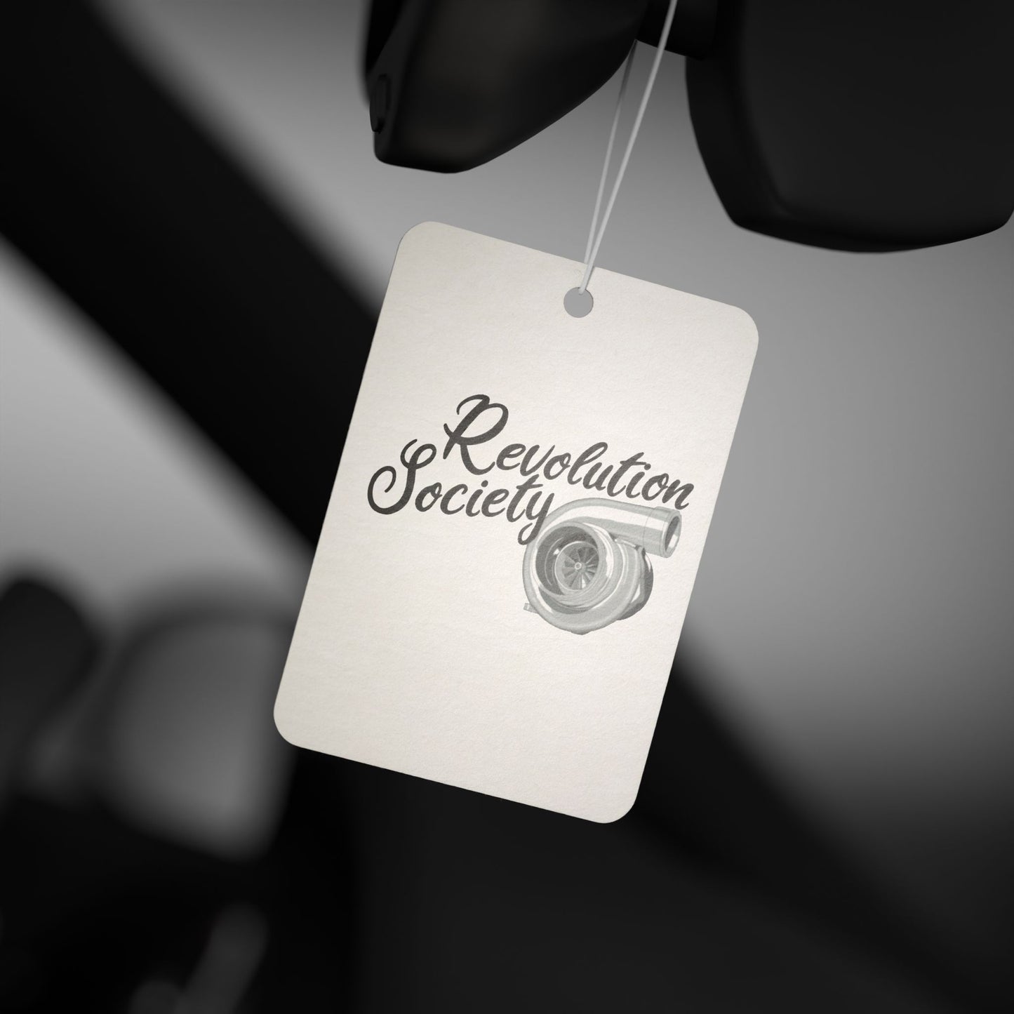 Car Air Freshener | Three Scent Options | Pine , New Car , Black Ice | Designed and Developed by Revolution Society