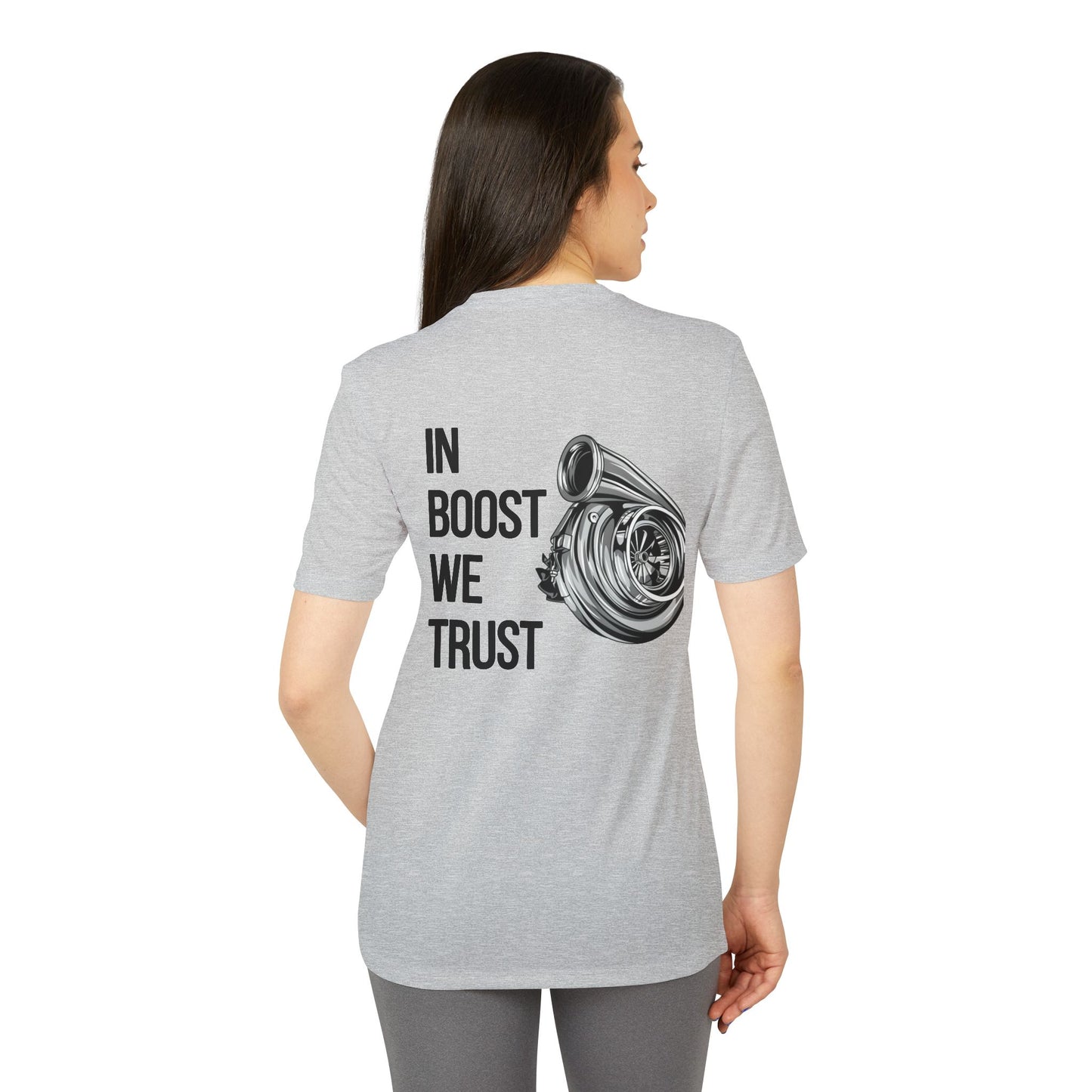 Camiseta deportiva unisex Adidas «In Boost We Trust Edition» de Revolution Society