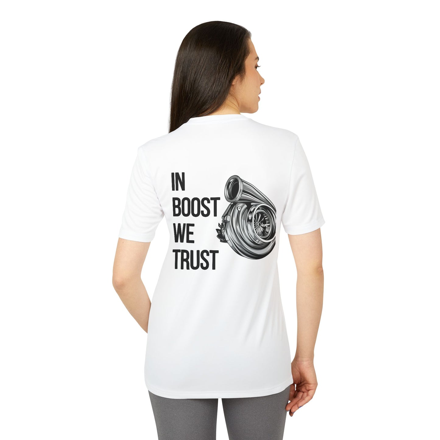 Camiseta deportiva unisex Adidas «In Boost We Trust Edition» de Revolution Society